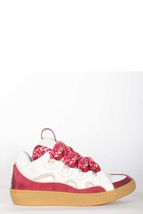 Lanvin Sneakers for Women Lanvin White And Red Curb Sneakers