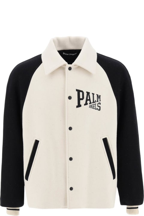 Palm Angels Coats & Jackets for Men Palm Angels Wool Bomber Jacket