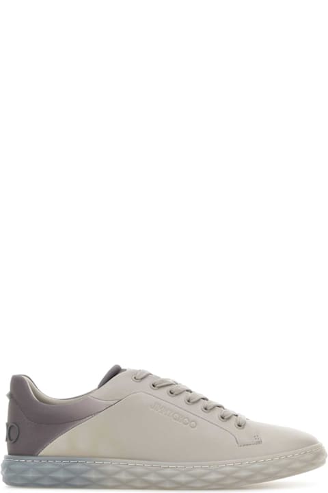 Jimmy Choo for Men Jimmy Choo Grey Leather Diamond Light/m Sneakers