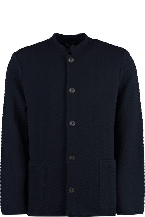 Giorgio Armani Sweaters for Men Giorgio Armani Jacquard Knit Cardigan