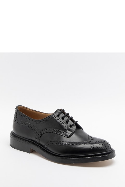 Tricker's Loafers & Boat Shoes for Men Tricker's Bourton Black Box Calf Derby Shoe (leather Sole)