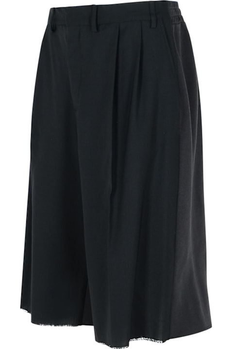 Underwear for Men MM6 Maison Margiela Black Virgin Wool Bermuda Shorts