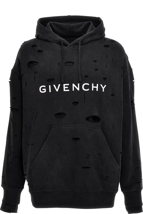 Givenchy for Men Givenchy Logo Hole Hoodie