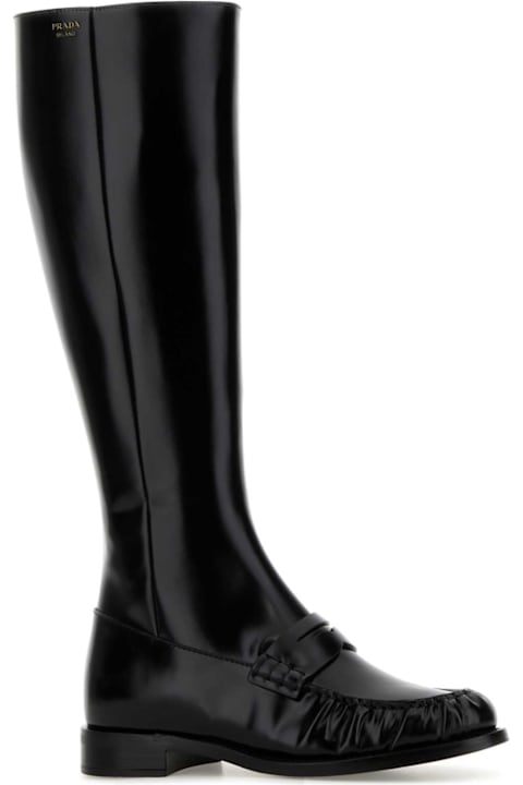 Homeware Prada Black Leather Boots