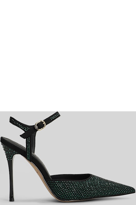 Kurt Geiger Mayfauir Point Ankle Pumps In Green Suede