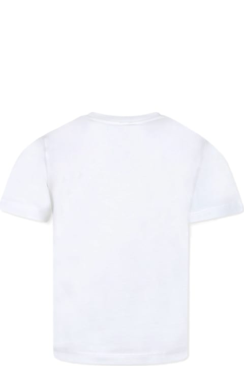 أدوات منزلية Stella McCartney Kids White T-shirt For Boy With Forest