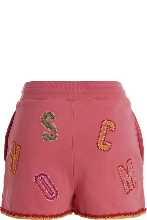 Moschino Pants & Shorts for Women Moschino Lettering Embroidered Logo Bermuda Shorts