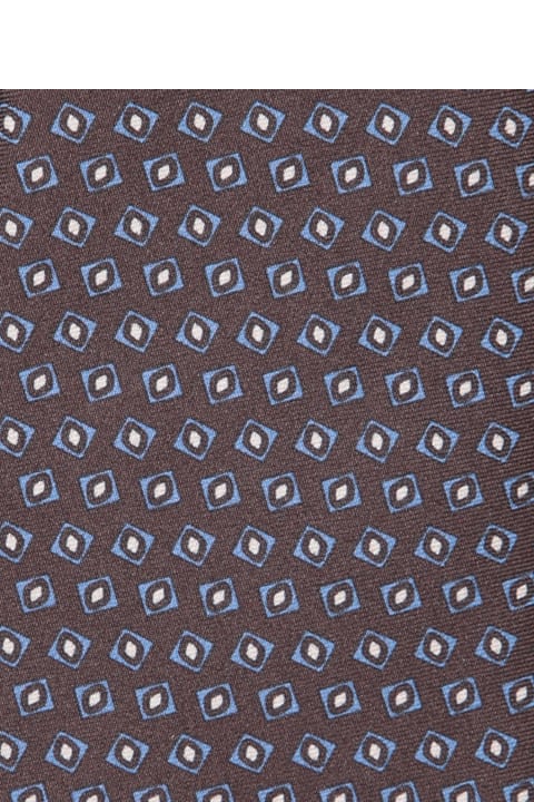 Canali Ties for Men Canali Geometric Blue/beige Tie