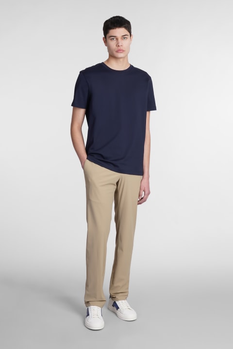 Topwear for Men Roberto Collina T-shirt In Blue Cotton