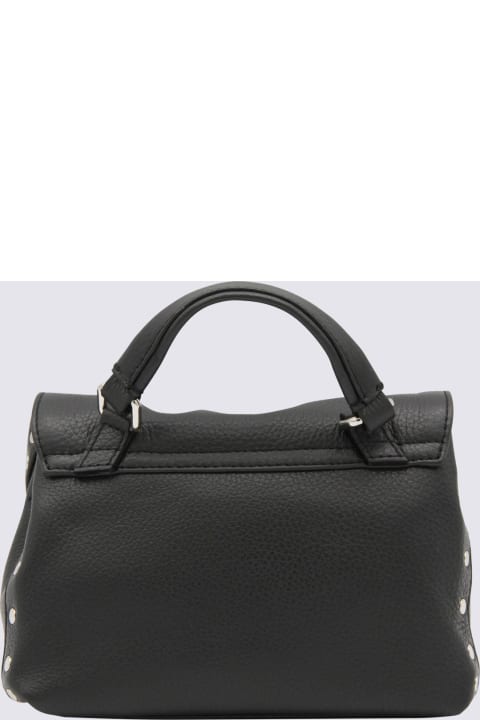 أدوات منزلية Zanellato Black Leather Postina Tote Bag