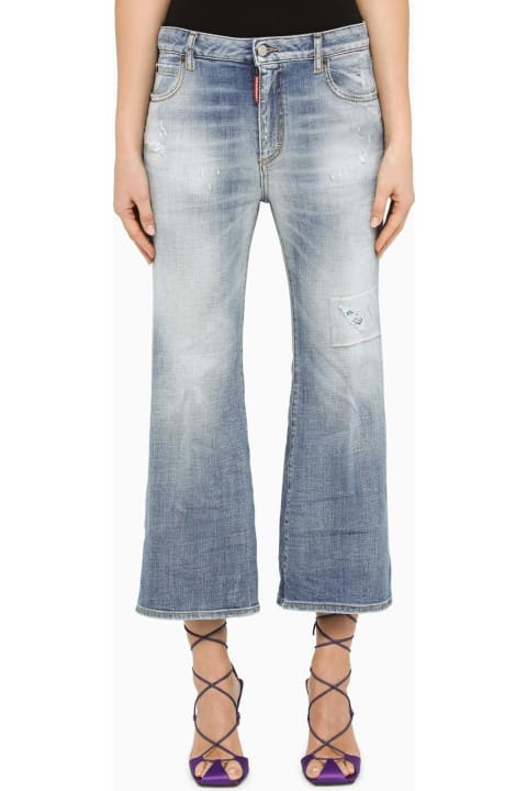 Fashion for Women Dsquared2 Washed Blue Cropped Jeans