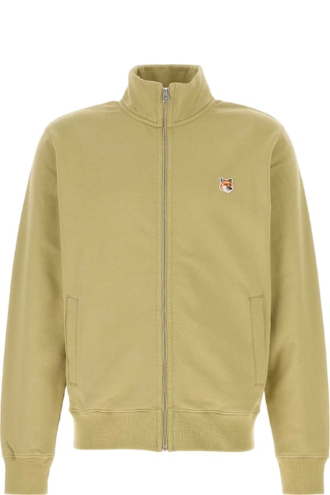 Maison Kitsuné لـ Kids Maison Kitsuné Sage Green Cotton Sweatshirt