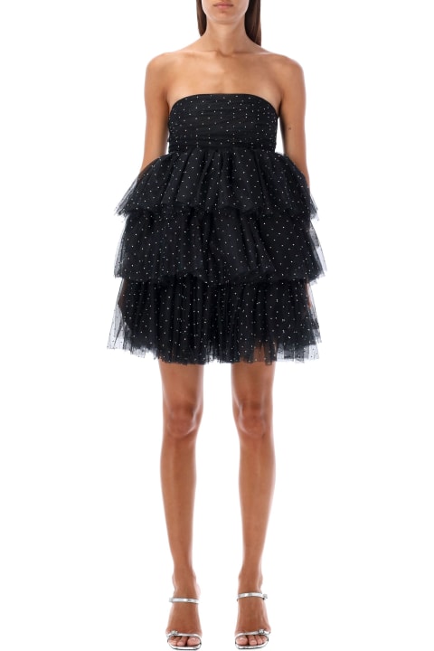 Fashion for Women Rotate by Birger Christensen Mesh Ruffle Mini Dress