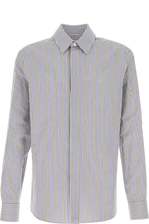 Bottega Veneta for Men Bottega Veneta Embroidered Cotton Blend Shirt