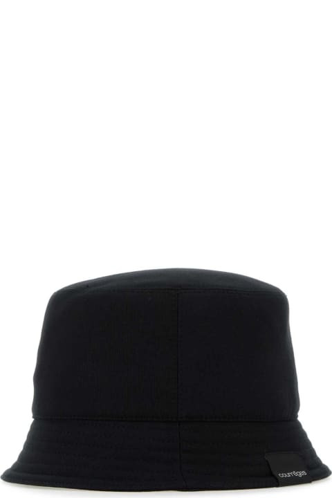 Hats for Men Courrèges Black Cotton Bucket Hat