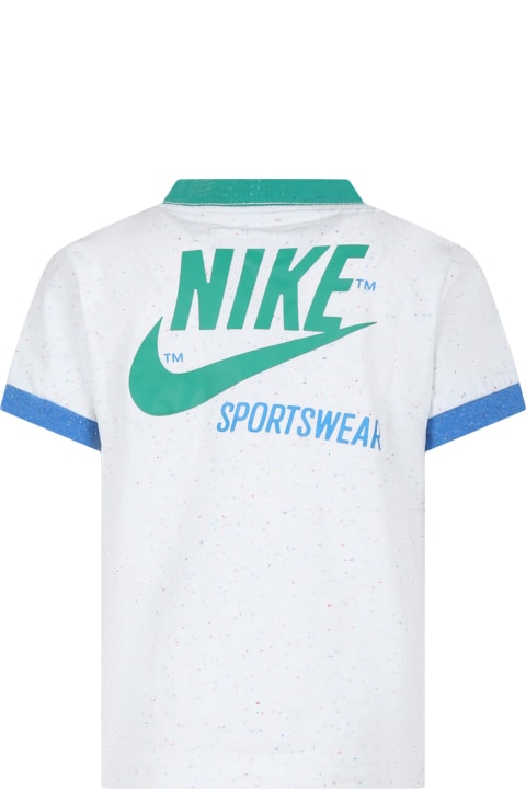 Nike T-Shirts & Polo Shirts for Boys Nike White T-shirt For Boy With Swoosh