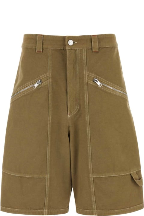 Clothing for Men Isabel Marant Khaki Cotton Feoni Bermuda Shorts