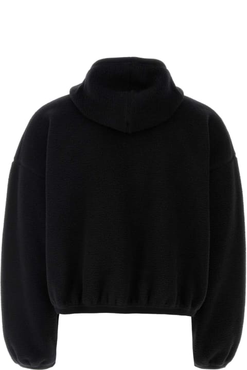 Fleeces & Tracksuits for Men Alexander Wang Black Pile Sweatshirt