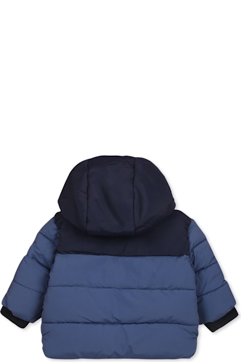 Homeware Timberland Blue Down Jacket For Baby Boy With Logo