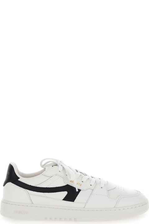 Fashion for Men Axel Arigato 'dice-a' White Low Top Sneakers With Laminated Logo In Leather Man