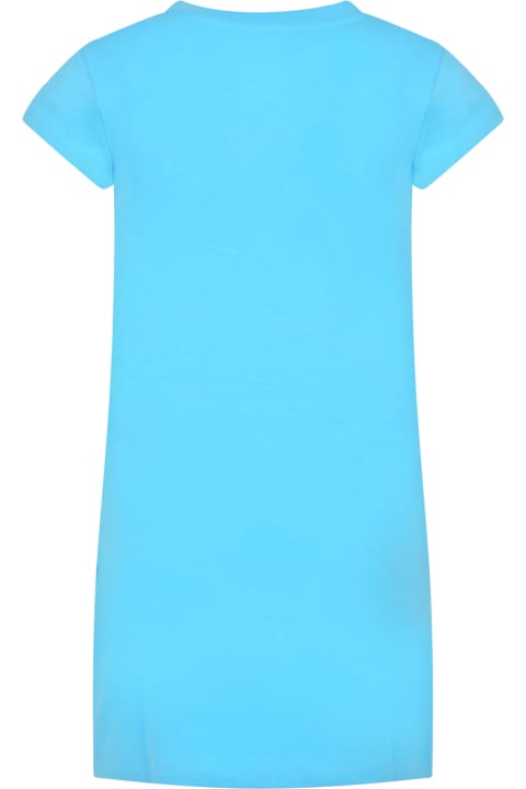 Nike for Kids Nike Light Blue Dress For Girl With Iconic Swoosh