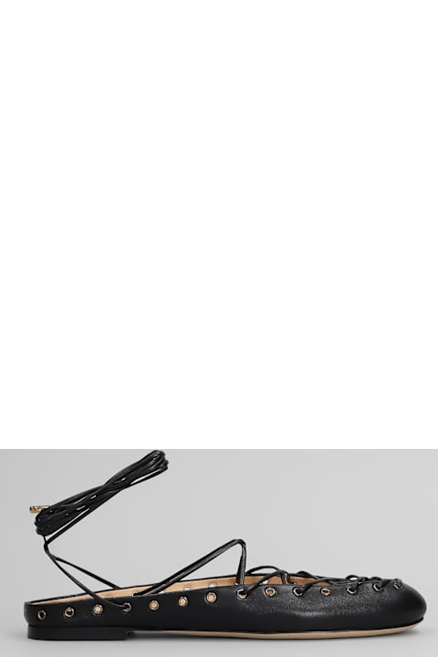 Chloé Ghillies Ballet Flats In Black Leather