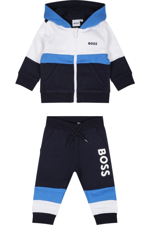 Bottoms for Baby Boys Hugo Boss Multicolor Sports Suit For Newborn