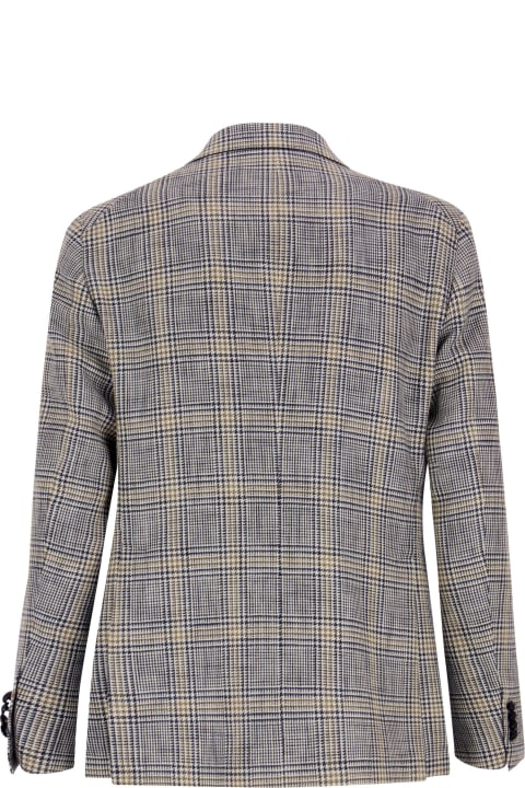 メンズ スーツ Tagliatore Jacket With Tartan Pattern