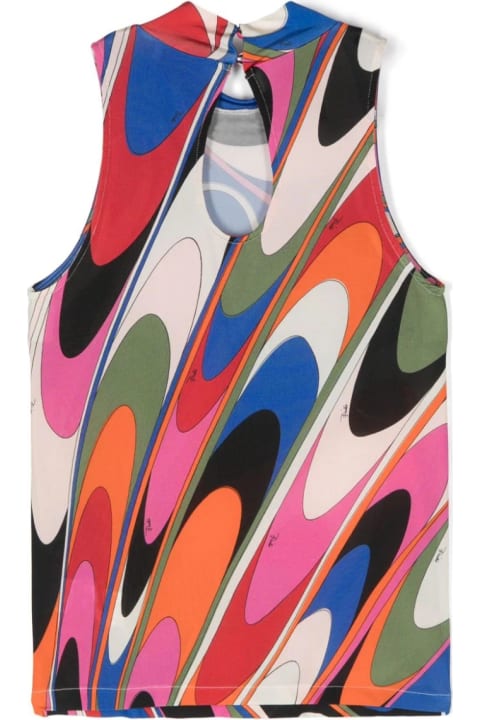 Fashion for Women Pucci Multicoloured Wave Print Sleeveless Top