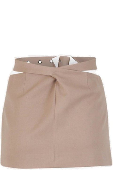 The Attico Skirts for Women The Attico Mid-rise Asymmetric Belted Mini Skirt