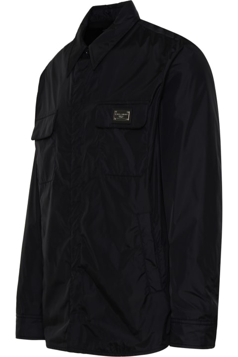 Dolce & Gabbana Coats & Jackets for Men Dolce & Gabbana Black Nylon Shirt