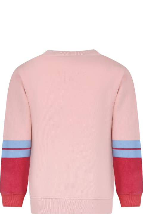 Gucci Rose Sweatshirt For Girl With Logo