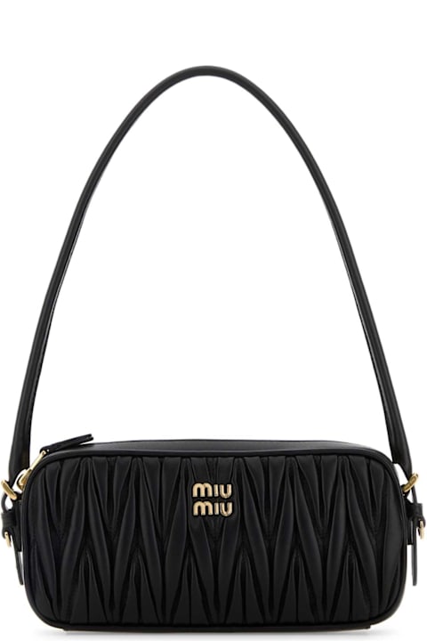 Miu Miu Black Leather Shoulder Bag