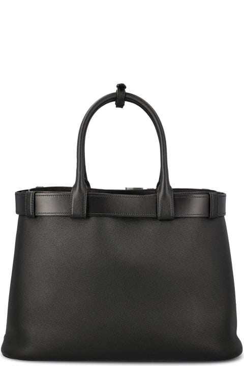 Open-top Large Belted Handbag