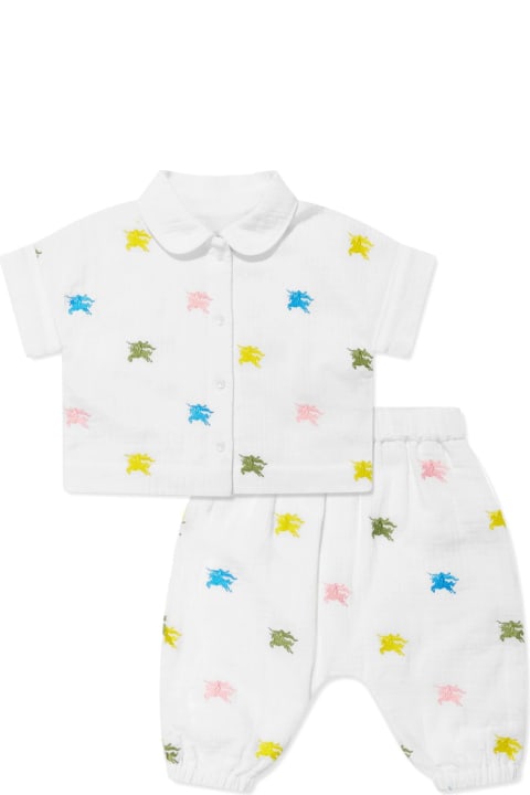 Burberry Bodysuits & Sets for Baby Boys Burberry Burberry Kids Dresses White