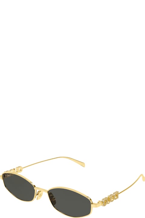 Homeware Gucci Eyewear Gucci Gg1802s Linea Name Of Brand 001 Gold Grey Sunglasses