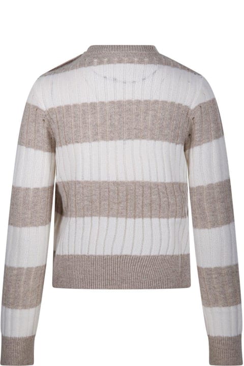 Max Mara سترات لـ السيدات Max Mara 'alfeo' Multi Wool Blend Sweater