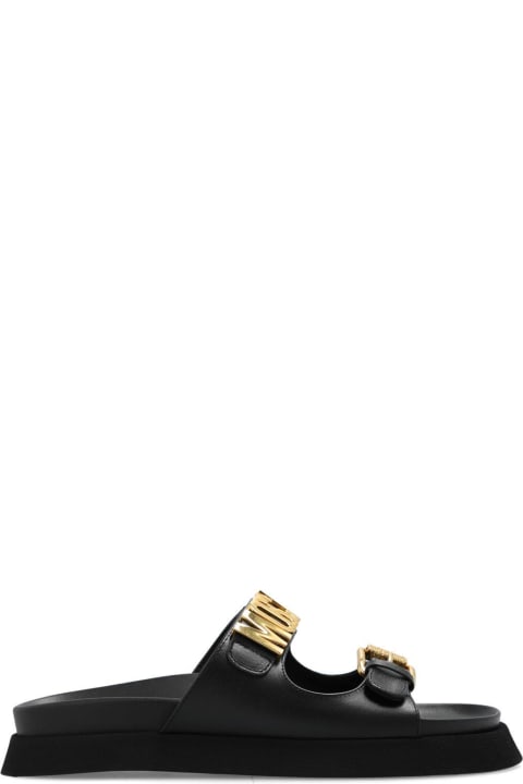 ウィメンズ Moschinoのサンダル Moschino Logo Lettering Slip-on Sandals