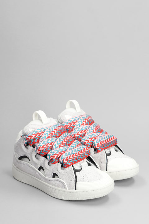 Shoes for Women Lanvin Curb Sneakers In White Leather