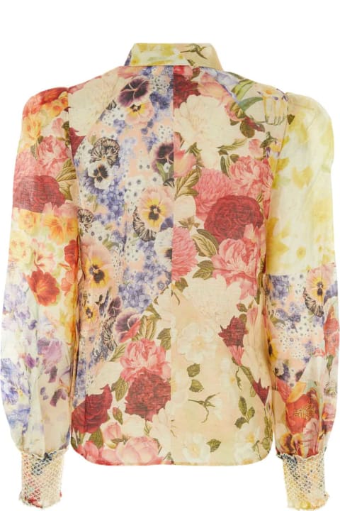 ウィメンズ ウェア Zimmermann Printed Organza Wonderland Blouse