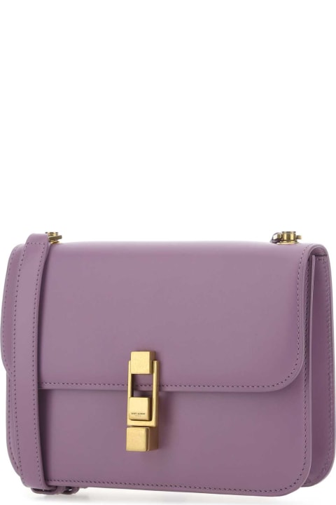 Homeware Saint Laurent Purple Leather Le Carrã© Shoulder Bag