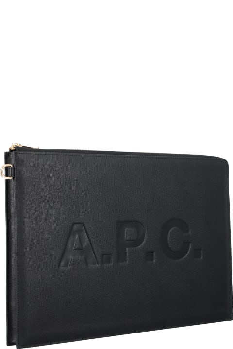 A.P.C. Clutches for Women A.P.C. Briefcase With Logo