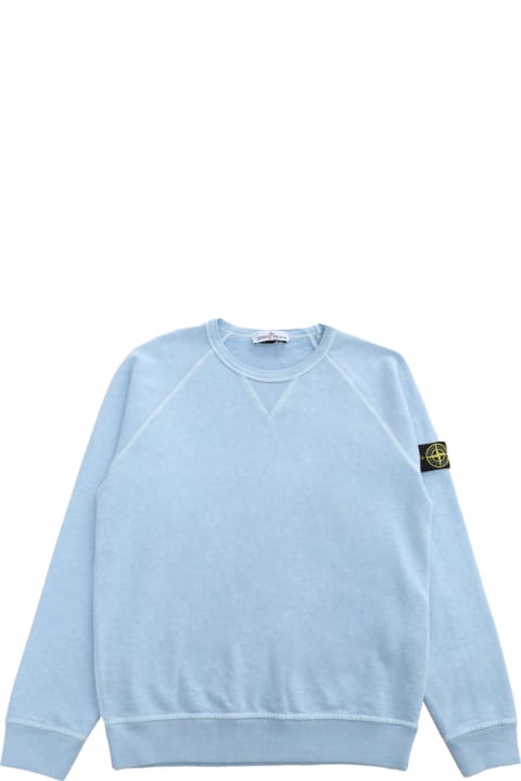 Sweaters & Sweatshirts for Boys Stone Island Junior Light Blue Sweatshirt