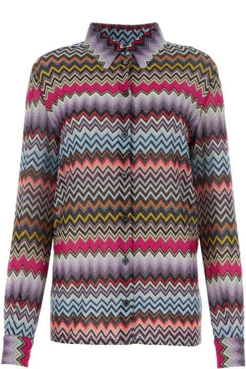 Missoni Topwear for Women Missoni Patternede Embroidered Button-up Long-sleeved Shirt