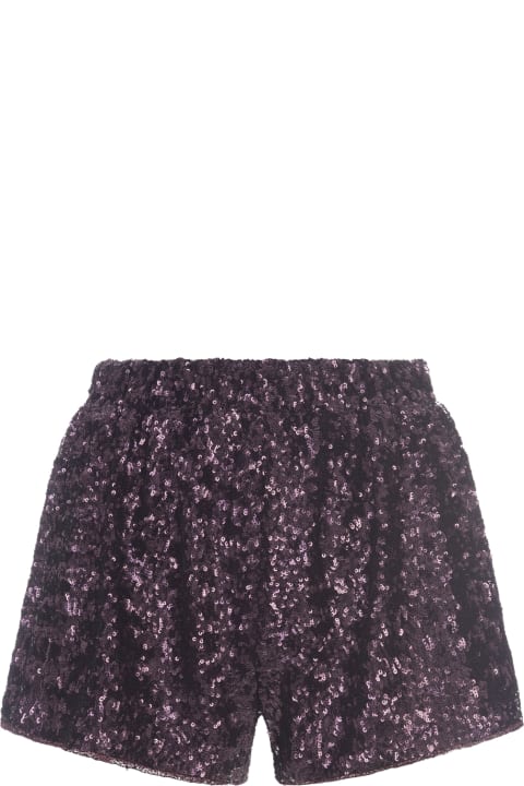 Oseree for Women Oseree Purple Sequins Shorts