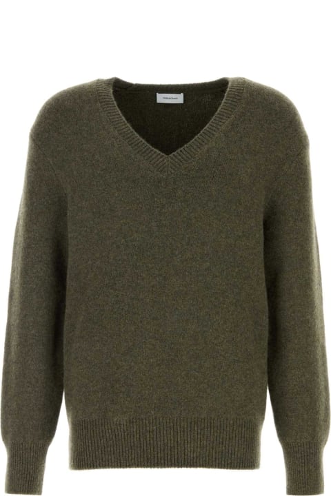 Homeware Ferragamo Dark Green Cashmere Sweater