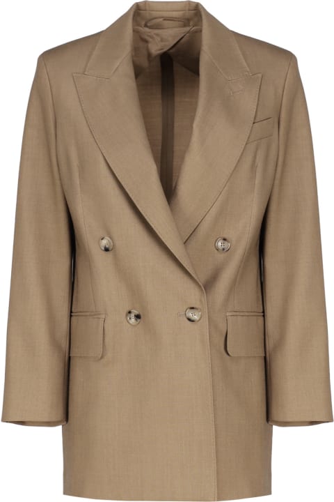 The Coat Edit for Women Max Mara Double Breasted Blazer In Wool Blend