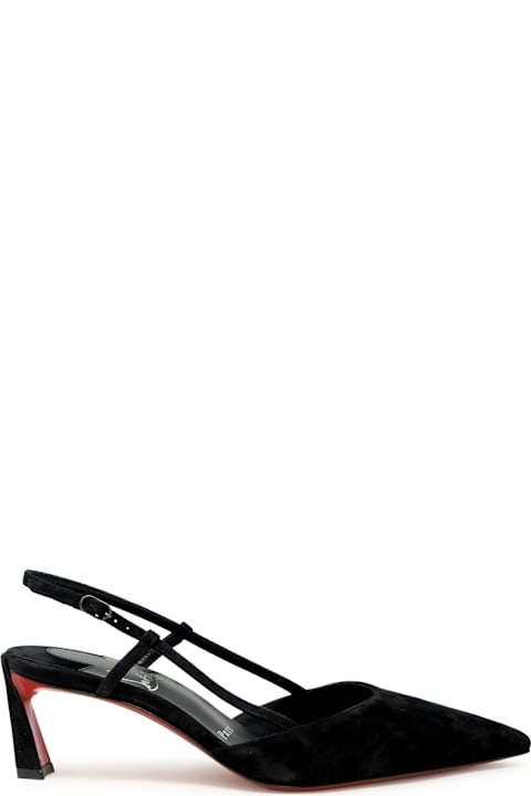 Homeware Christian Louboutin Christian Louboutin Black Veau Velours Condorline 55 Slingback