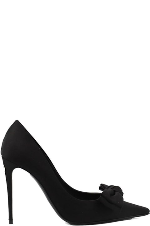 High-Heeled Shoes for Women Dolce & Gabbana Bow Detailed Satin Pumps