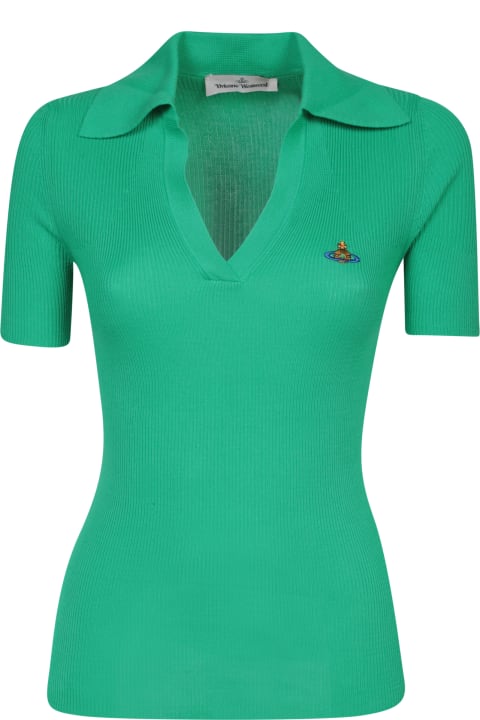 Vivienne Westwood Topwear for Women Vivienne Westwood Marina Green Polo Shirt